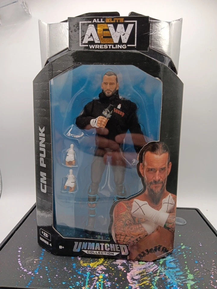 AEW CM Punk Unmatched Series 4 #25 Jazwares Wrestling Action Figure