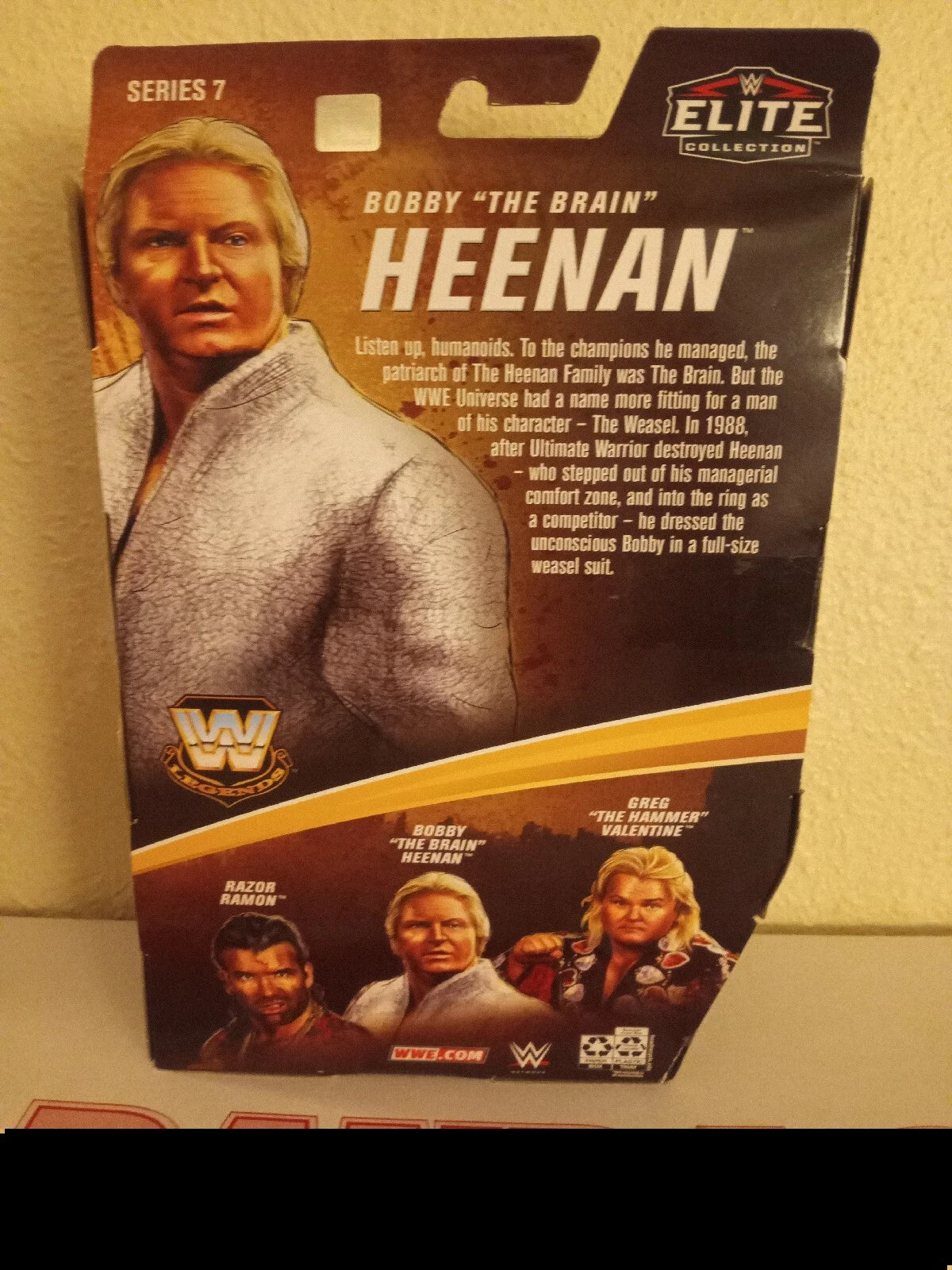 Bobby The Brain Heenan Elite Legends Series 7 Wrestling Action Figure WWE Mattel