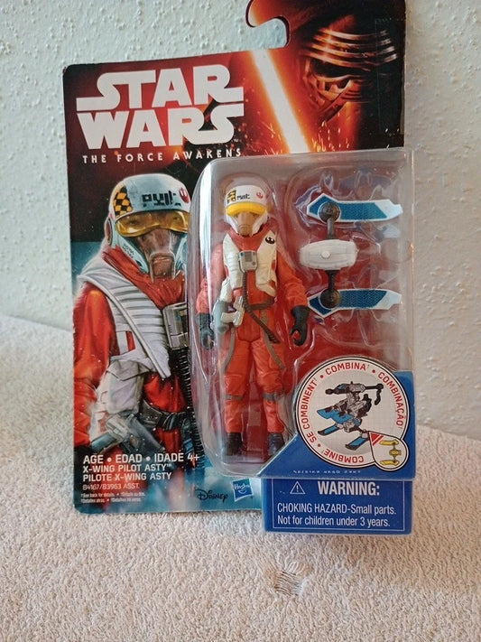 Hasbro Star Wars The Force Awakens X-Wing Pilot Asty Box Damage