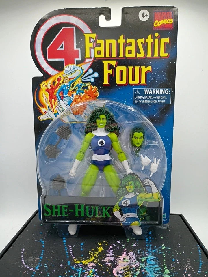 Marvel Legends Fantastic Four Retro Card She-Hulk 6" Figure Hasbro