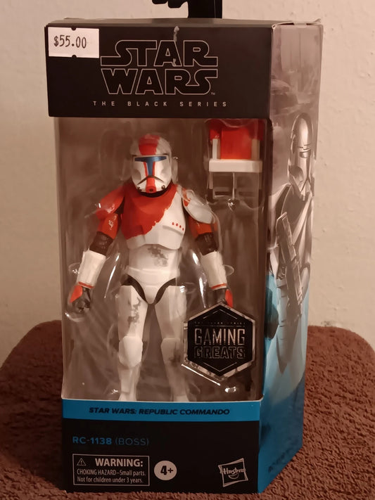 Star Wars Black 6" Republic Commando RC-1138 Boss