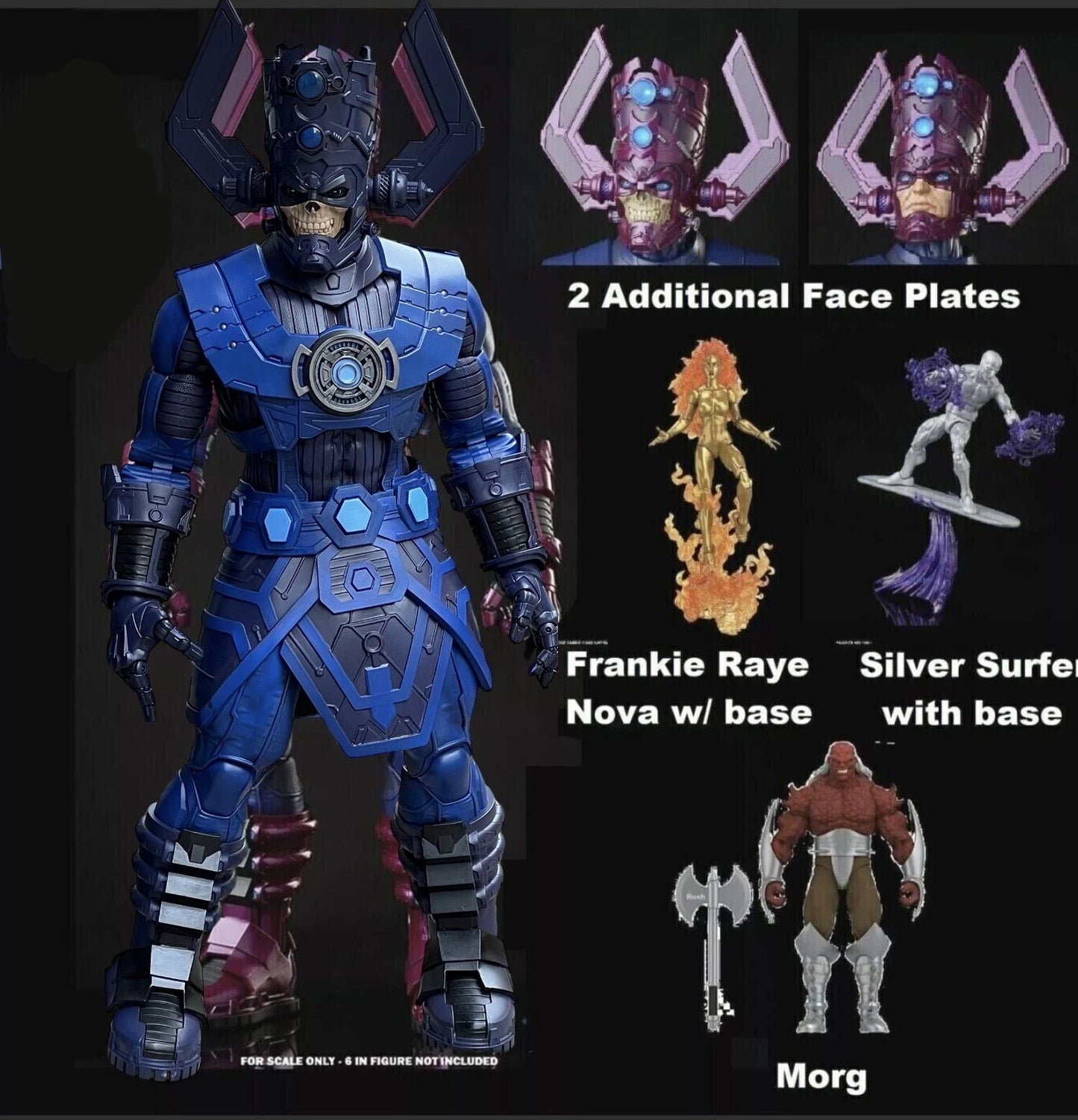 Custom HASLAB Dark GALACTUS ALL TIERS Marvel Legends w/box & shipper