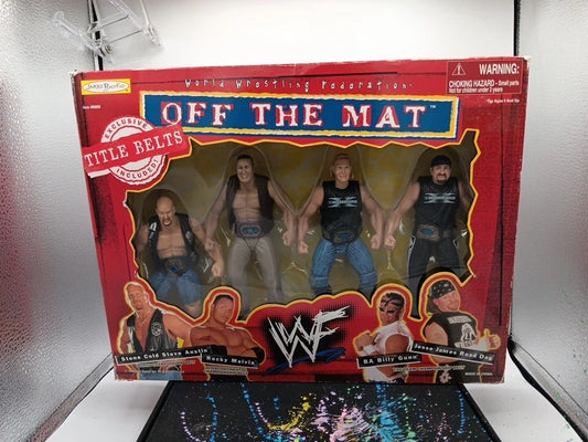JAKKS Pacific WWF Off the Mat Boxed Action Figure Set w/ Championship Belt