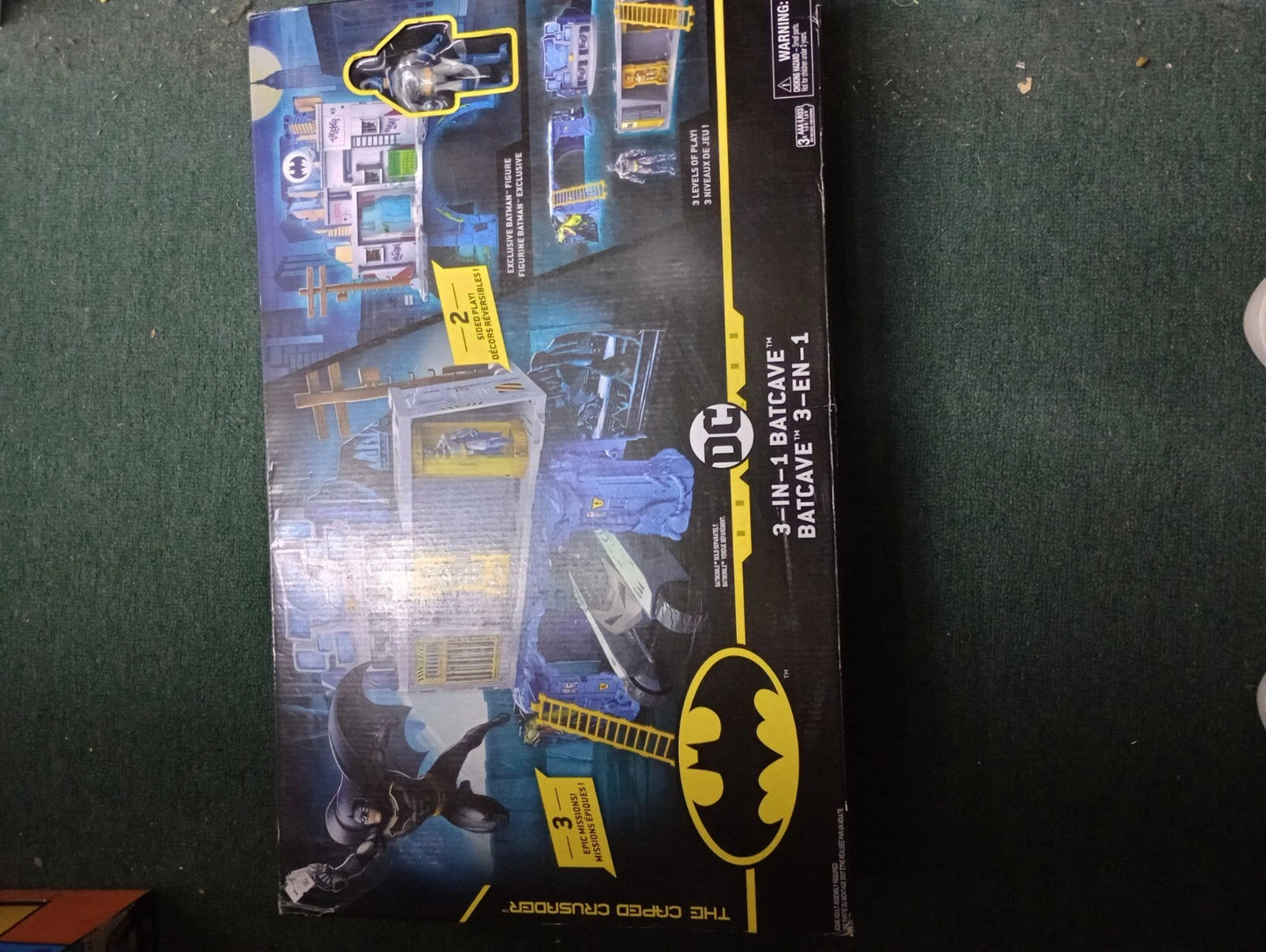 DC Comics Batman 3 In 1 Batcave Playset & Exclusive 4" Batman Action Figure Set