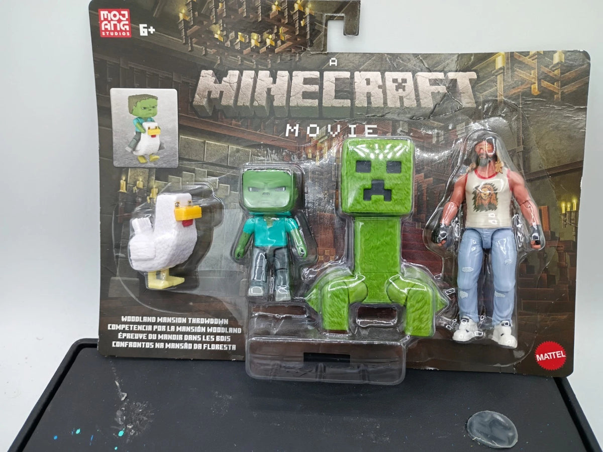 Minecraft Woodland Mansion Throwdown 4-Pack Action Figures – Movie Set Neca