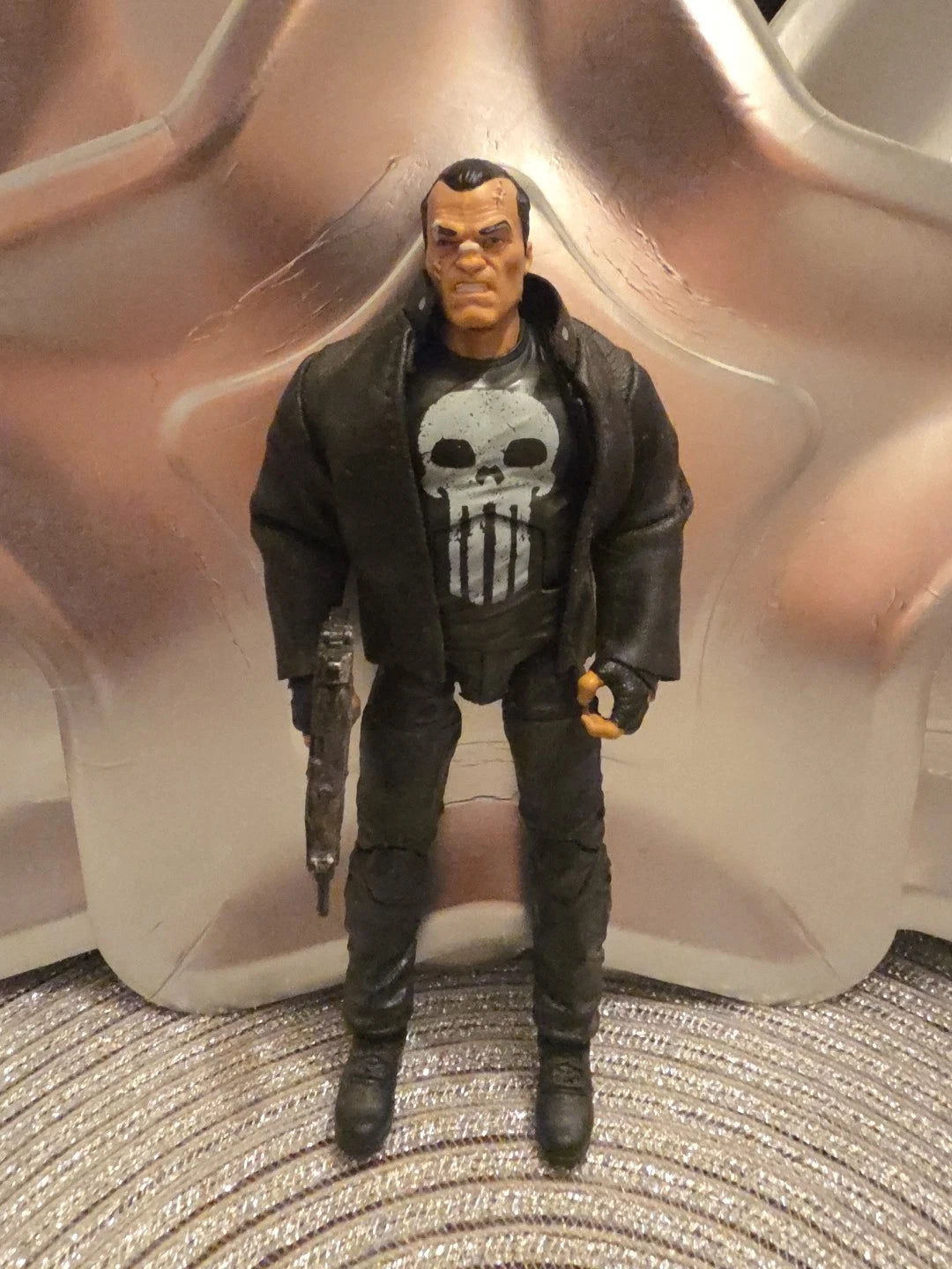 Hasbro Marvel Legends PUNISHER 6" Kill Krew Riders Beat Up Face Head With Jacket