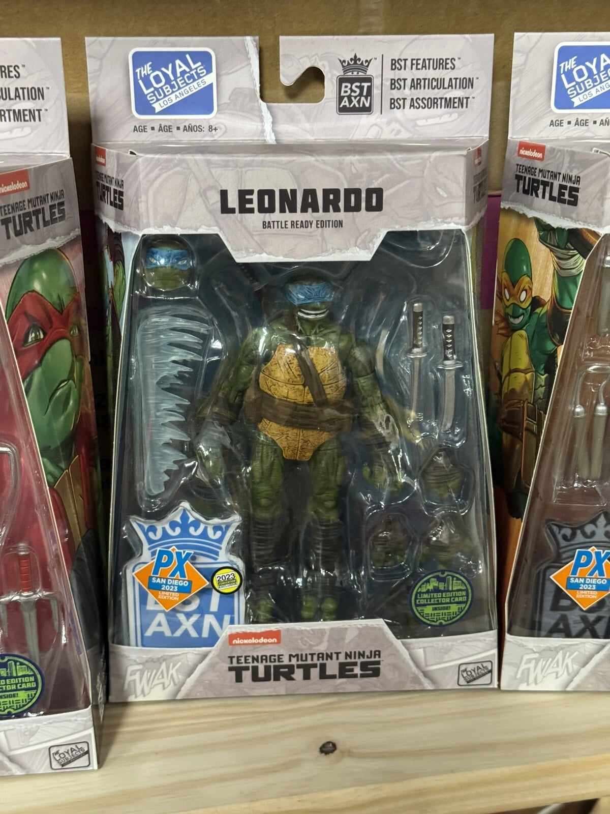 SDCC 2023 Loyal Subjects Battle Ready Tmnt 4 Pack BST AXN Unopened w/ Shipper