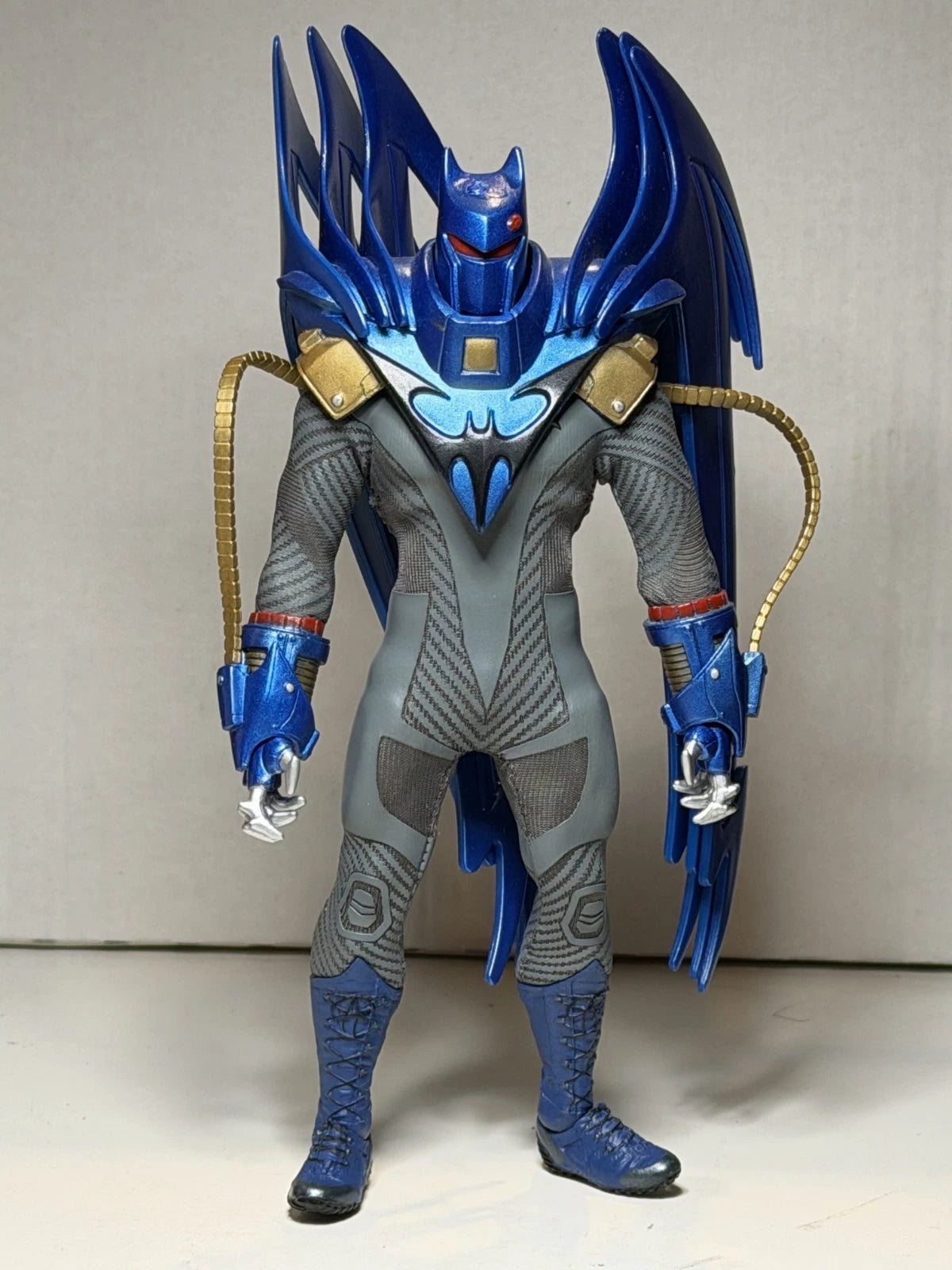 Custom Azrael Mezco One 12 Ascending Knight Batman Blue