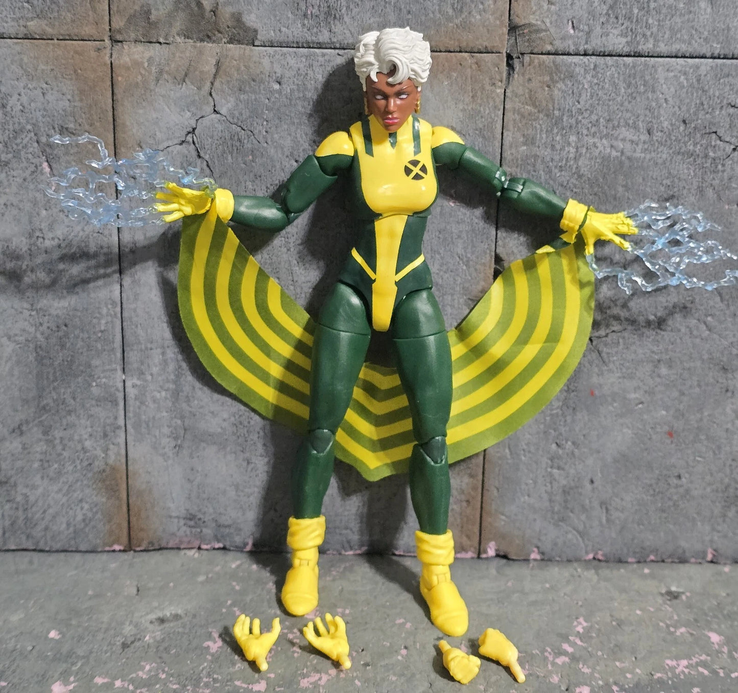 Marvel Legends Storm green suit Kitbash
