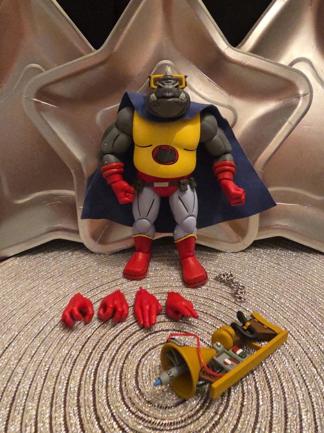 Neca TMNT Teenage Mutant Ninja Turtles Rhino-Man Figure From Mighty Hog 2 Pack