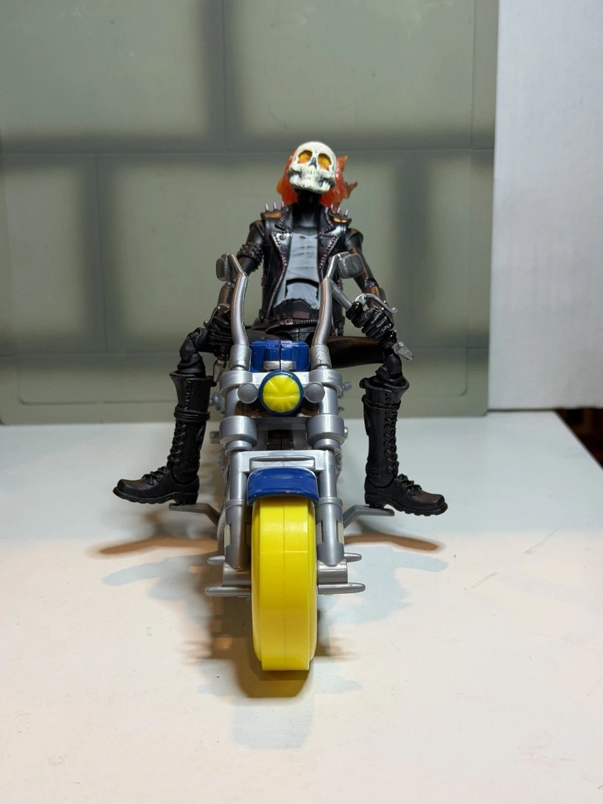 Custom Animated Style Ghost Rider Marvel Legends Motorcycle Mezco Head