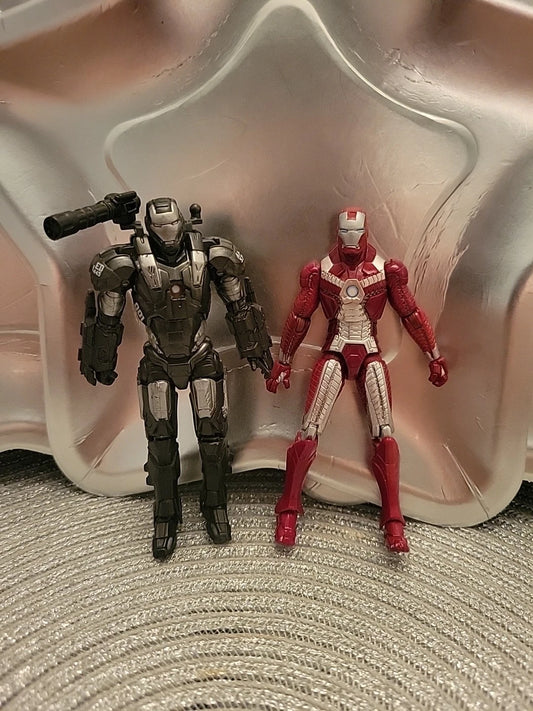 War Machine & Ironmam Mark V Marvel Universe 3.75" Figure 2010 Iron Man 2 Movie