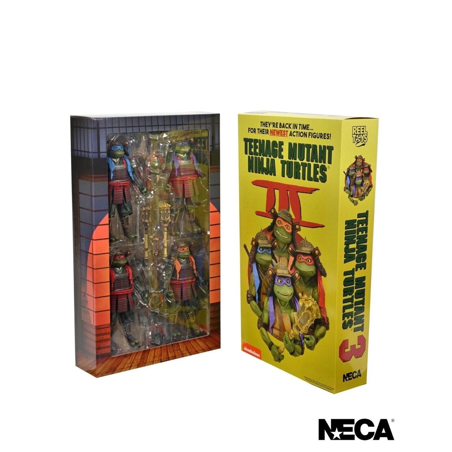 SDCC 2023 NECA EXCLUSIVE TMNT 3 SAMURAI 4 PACK IN HAND!