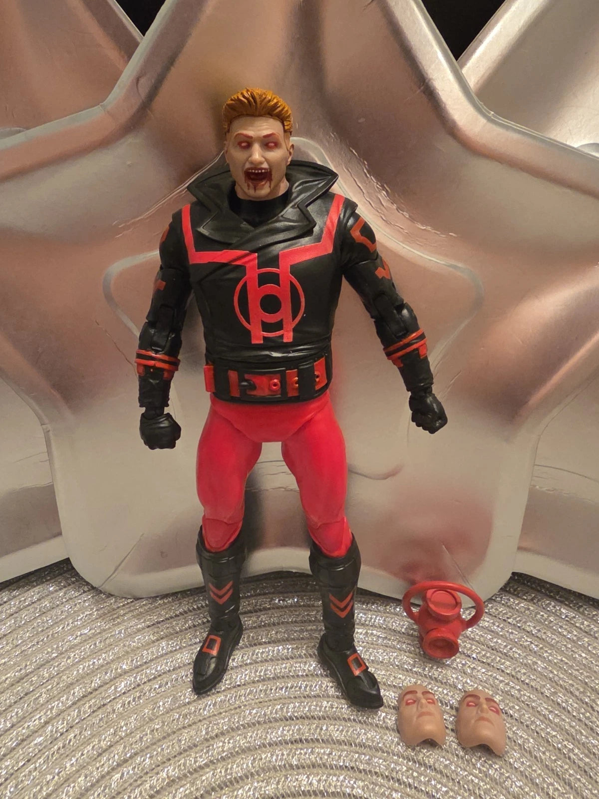 DC McFarlane Collector Edition Guy Gardner Red Lantern #37 Red Platinum Figure