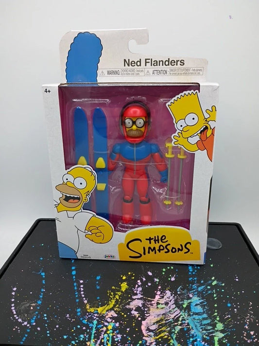 The Simpsons Ned Flanders Ski Outfit 5" Action Figure Wave 6 Jakks Pacific
