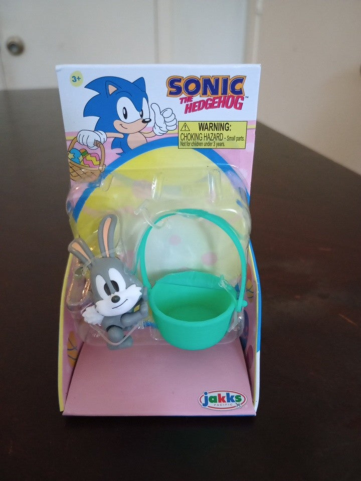 Sonic The Hedgehog Pocky 2.5" Easter Set Action Figure w/ Basket Jakks 2024 Toy@