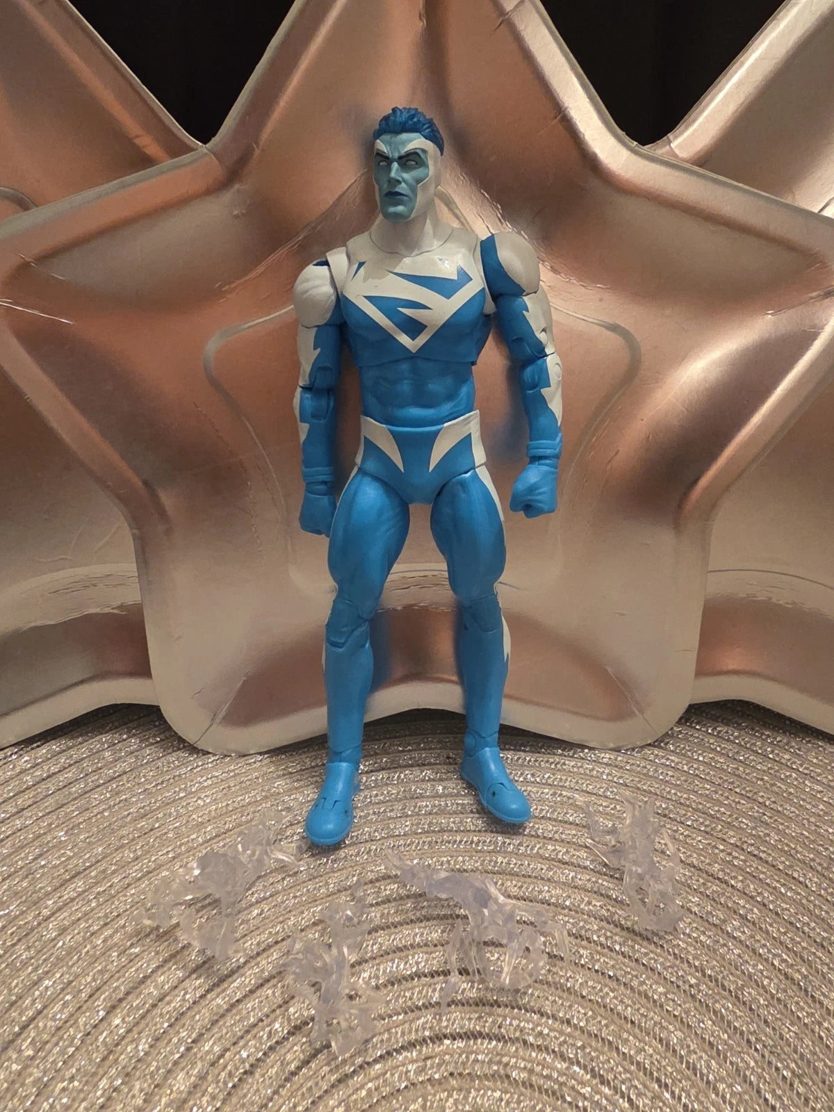 McFarlane DC Multiverse JLA Superman Electric Blue Figure Plastic Man Wave