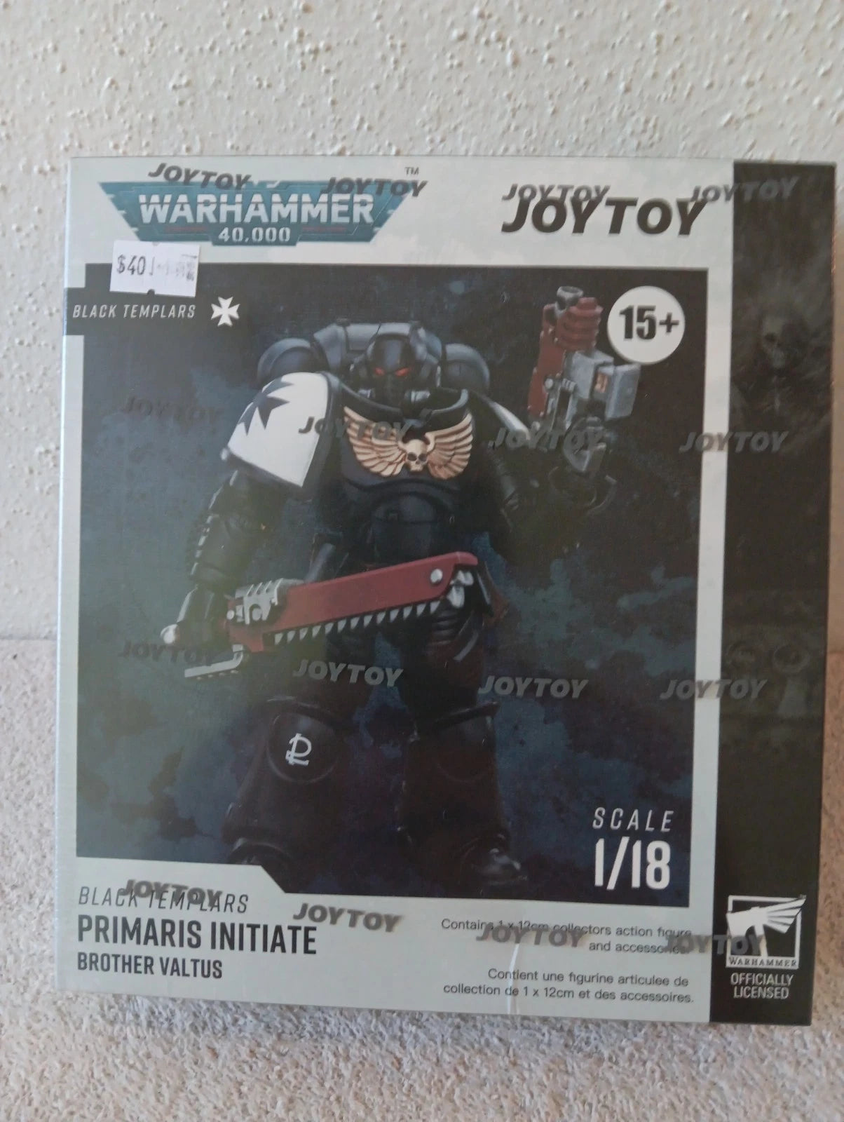 JoyToy Warhammer 40k Black Templars Primaris Initiate (Brother Valtos)