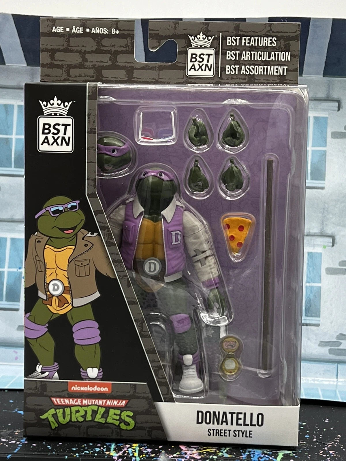 Donatello Street Style BST AXN TMNT 1 in 4 Chance Letterman Jacket 3D Glasses
