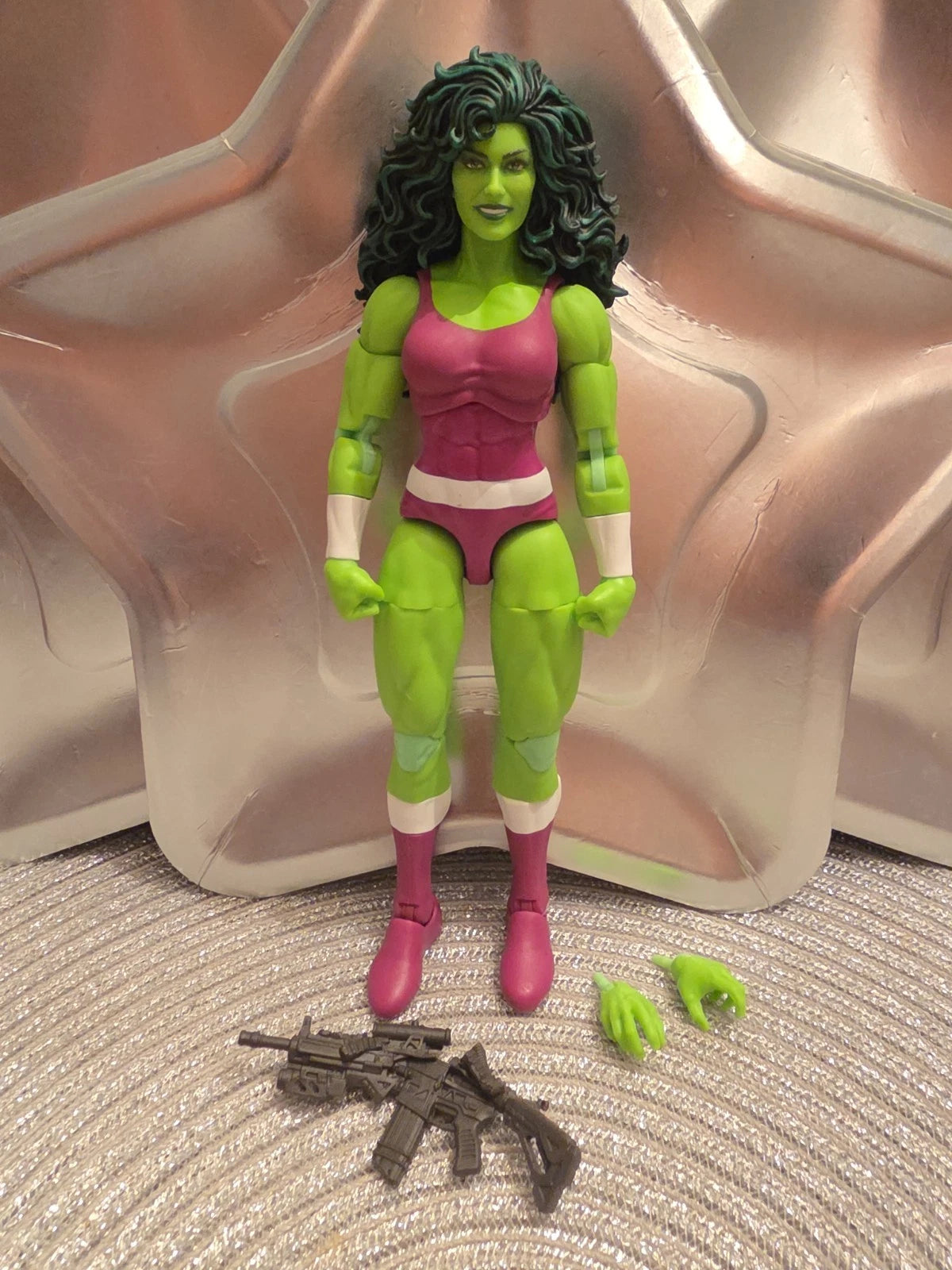 Hasbro Marvel Legends Retro She Hulk 6 Inch Marvel Mcu Iron Man Line