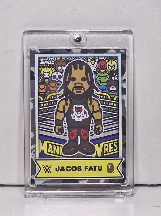 2025 Topps WWE X BAPE Jacob Fatu Baby Milo Black Camo 06/10
