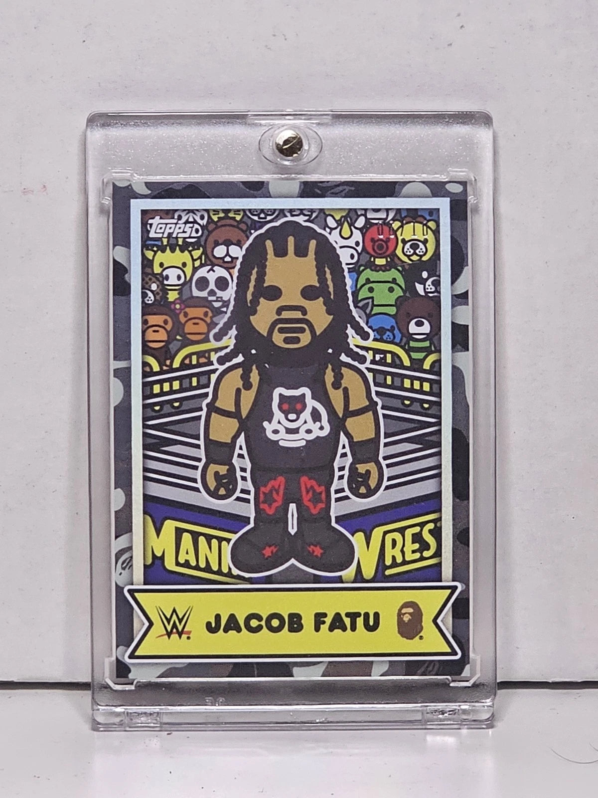 2025 Topps WWE X BAPE Jacob Fatu Baby Milo Black Camo 06/10