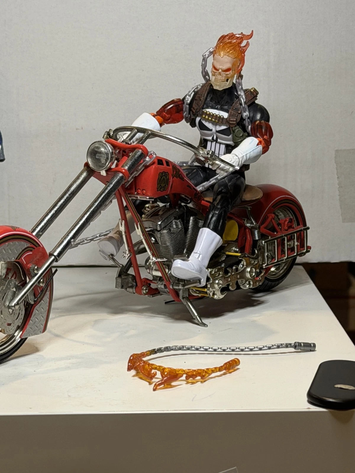 Custom Frank Castle Ghost Rider & Motorcycle Marvel Legends Punisher