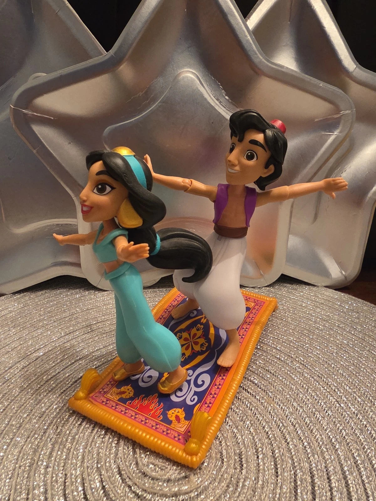 Target Exclusive Disney Magic Carpet Ride Aladdin & Princess Jasmine Figure Lot
