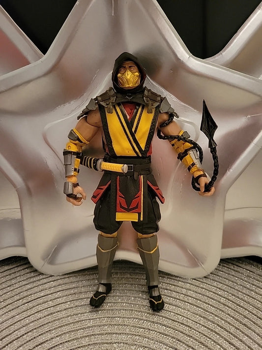 2019 McFarlane Toys Mortal Kombat 11 Scorpion 7” Figure Has All Weapons No Stand