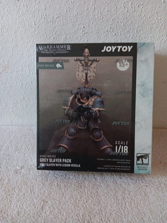 JOYTOY Warhammer 40K Space Wolves Grey Slayer Pack Vexilla 1/18 Figure