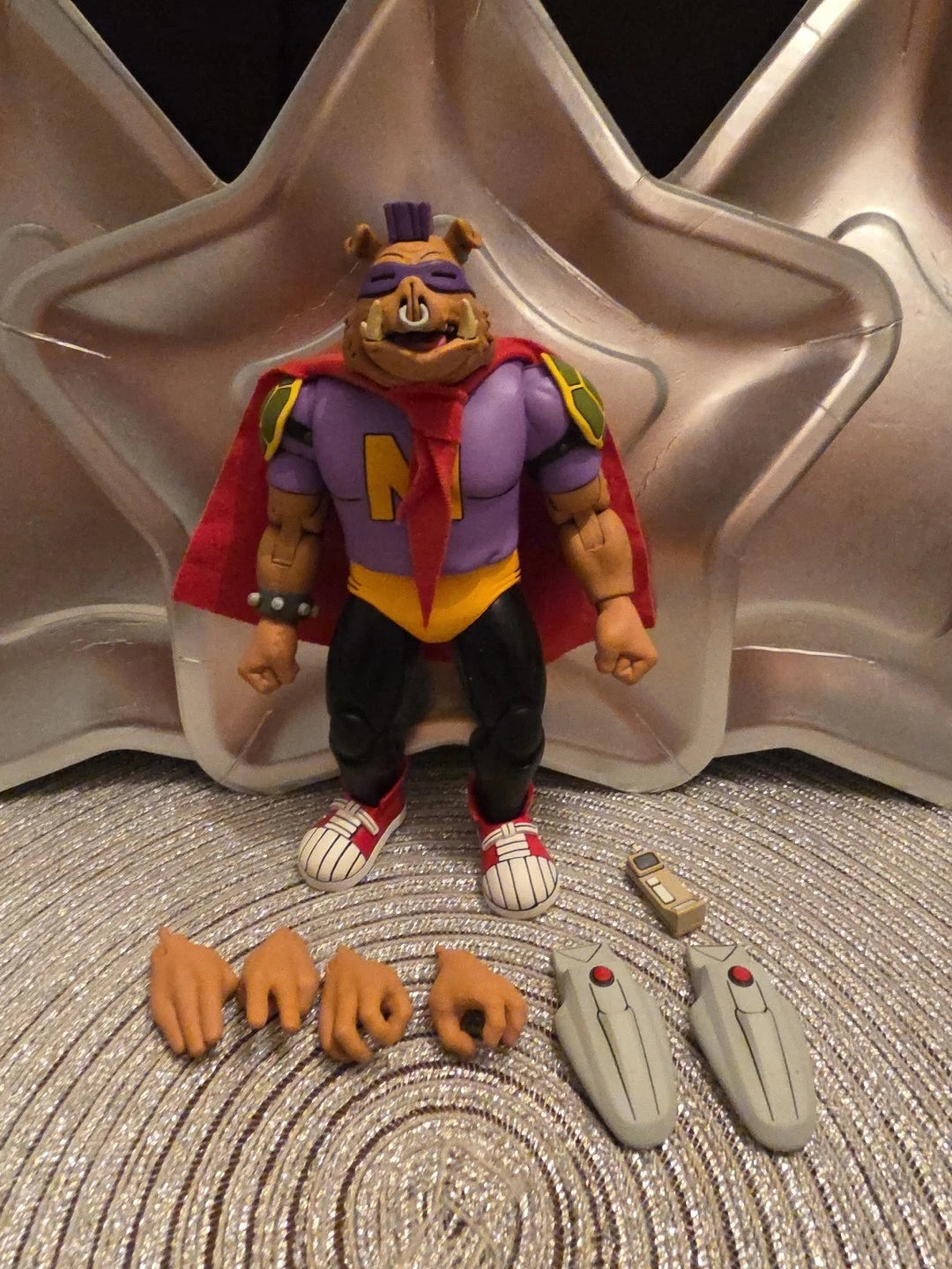 Neca TMNT Teenage Mutant Ninja Turtles Mighty Hog Figure Rhino-Man From 2 Pack