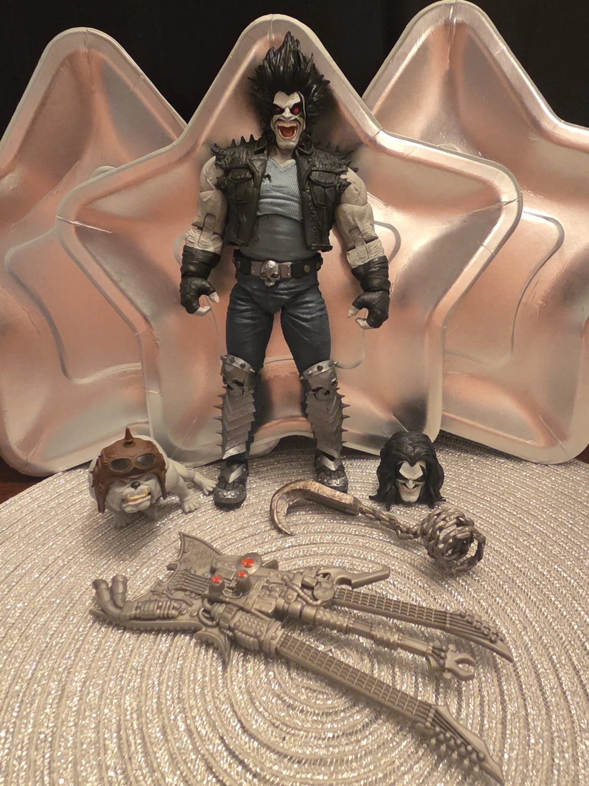 McFARLANE DC MULTIVERSE LOBO ONLY, NO SPACEHOG, GOLD LABEL 7" FIGURE