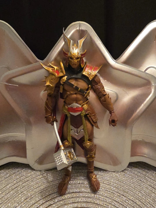 Mortal Kombat 11 Shao Kahn 7.75" Action Figure Gold Armor 2021 McFarlane Toys