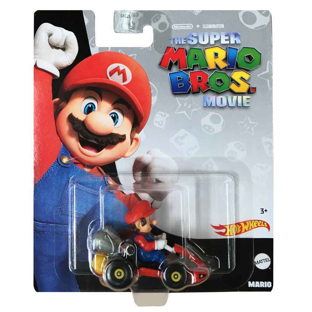 ✅ Hot Wheels Mario The Super Mario Bros. Movie Mario Kart Illumination Race Car